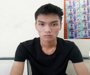 Con nghiện mang tiền giả đi mua điện thoại