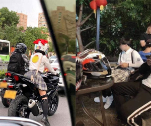 Chạy 100km theo đuôi cô gái xinh đẹp đi xe phân khối lớn, nhưng vừa thấy cô cởi mũ bảo hiểm thanh niên đã tan nát cõi lòng