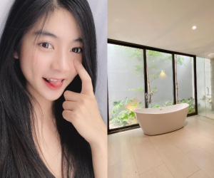 Gái xinh khoe nhà rộng 1000m2 ngay trung tâm Sài Gòn, nhìn phòng tắm là biết 'rất gì và này nọ'