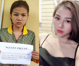 Ngỡ ngàng nhan sắc trước và sau khi bị bắt của 'hot girl' Tuyên Quang điều hành đường dây bán dâm liên tỉnh