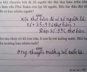 Đề toán 'bá đạo' dành cho học sinh lớp 2 nhưng đáp án càng khiến nhiều người sốc hơn