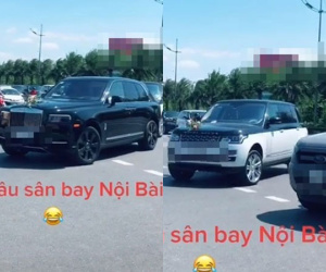 Clip: Chú rể dẫn cả dàn xế hộp trăm tỉ đến sân bay Nội Bài, đón cô dâu đi chuyên cơ riêng từ TPHCM ra Hà Nội