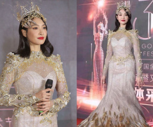 Tống Thiến mặc váy Nữ thần Kim Ưng xấu nhất lịch sử, Triệu Lộ Tư có động thái chê bai thẳng thừng
