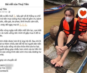 Dân mạng phẫn nộ với tài khoản giả mạo ca sĩ Thủy Tiên, trục lợi trên nỗi khổ của đồng bào miền Trung