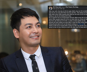 Liên tục bị réo tên là 'MC lũ' giữa lúc miền Trung khó khăn, MC Phan Anh đã có động thái đầu tiên