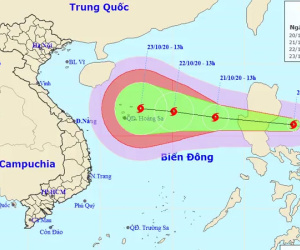 Bão mạnh cấp 8 sắp vào Biển Đông
