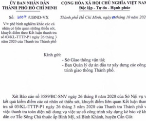 Phê bình nguyên Giám đốc Sở Giao thông Vận tải TP.HCM Bùi Xuân Cường