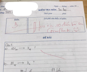 Thầy giáo cho đề kiểm tra cực khó, học trò khóc ròng nhưng lại cười ngay vì loạt lời phê cưng xỉu