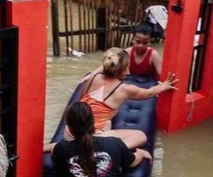 Bão Saudel trút mưa, gây lũ lụt, sạt lở ở Philippines