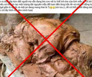 Sự thật về bức ảnh mẹ ôm chặt con dưới lớp bùn đất được cho là do sạt lở ở Quảng Trị lan truyền trên MXH