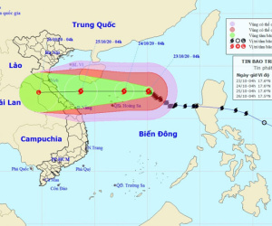 Bão số 8 hướng thẳng bờ biển từ Hà Tĩnh đến Quảng Trị, khả năng suy yếu khi vào đất liền
