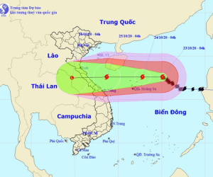Bão số 8 trên Biển Đông hướng vào Hà Tĩnh, Quảng Trị