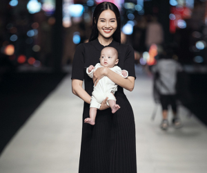 Lan Ngọc bế con nuôi của Đỗ Mạnh Cường catwalk, Lê Xuân Tiền có màn 'thoát y' gây choáng