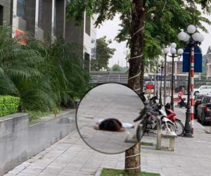 Một phụ nữ rơi từ chung cư cao tầng xuống đất tử vong