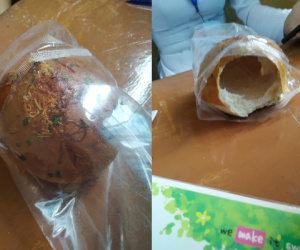 Mua ổ bánh mì, chỉ mới cắn một cái thì nữ sinh đã phải nhận cái kết 'đắng lòng'