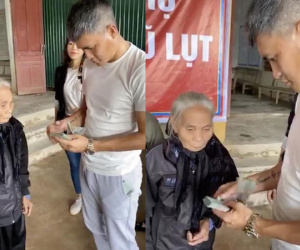 Công Vinh gây xúc động mạnh với câu nói vô cùng ý nghĩa: 'Đây là tiền của người dân cả nước gửi cho nhân dân miền Trung'