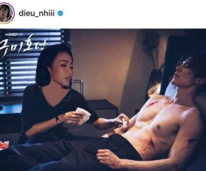 Diệu Nhi khoe ảnh cùng Lee Dong Wook cởi trần nóng bỏng, còn gọi chồng xưng vợ