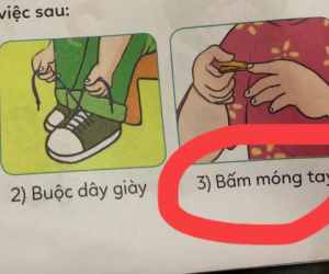 Cho rằng bài tập để con tự cắt móng tay quá nguy hiểm, người mẹ nhận về vô vàn ý kiến trái chiều