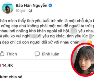Bảo Hân Helia bất ngờ đăng đàn cực gắt: Vui vẻ thì yêu không thì nghỉ, con gái cần được bao bọc chứ không phải thích là đấm!