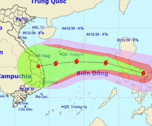 Bão Goni lao nhanh trên Biển Đông, đổ bộ vào miền Trung giữa tuần sau