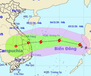 Bão Goni vào Biển Đông trở thành cơn bão số 10, hướng vào Đà Nẵng - Phú Yên