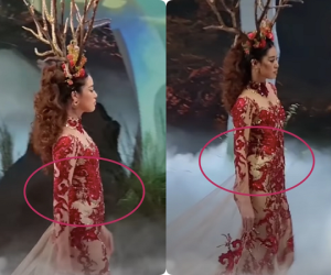 HH Khánh Vân lộ vòng 2 bất thường và dấu vết nội y khi catwalk, cũng may thần thái kéo lại không thì 'mất điểm' toàn tập