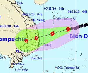Bão số 10 sẽ suy yếu thành áp thấp nhiệt đới trước khi đổ bộ Quảng Ngãi - Khánh Hòa, miền Trung mưa lớn từ đêm nay