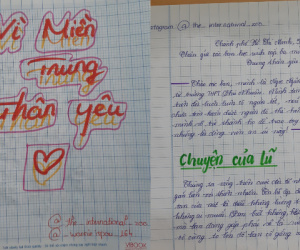 Những bức thư viết tay gửi học sinh miền Trung mùa lũ: Chữ viết nắn nót, lời động viên chất chứa yêu thương