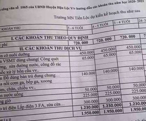 Học sinh mầm non bị yêu cầu đóng 300 nghìn cho trường lắp điện 3 pha