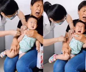 Người bà khiến dân mạng cười nghiêng ngả khi đưa cháu đi tiêm chủng: Cuối cùng ai mới là người đau hơn?