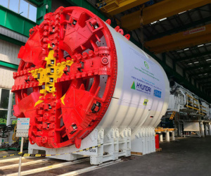Cận cảnh máy đào hầm của tuyến đường sắt đô thị số 3, đoạn Nhổn - Ga Hà Nội vừa về đến Việt Nam