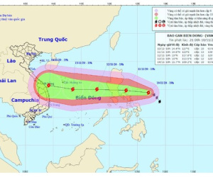 Bão Vamco di chuyển nhanh áp sát biển Đông, gió giật tới cấp 16