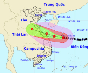 Bão số 13 đột ngột mạnh lên, giật cấp 17, vùng mắt bão có đường kính lớn nhất từng được ghi nhận
