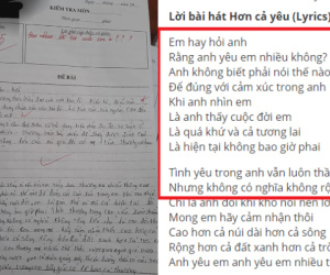 Chèn cả lời nhạc vào bài văn, nam sinh nhận cái kết cực 'lạnh' từ cô giáo