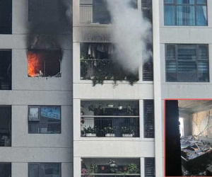 Cháy chung cư ở Hà Nội, hàng trăm người tháo chạy