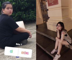 Gái xinh Tuyên Quang giảm một lèo hơn 10kg sau khi vào ĐH, nhan sắc xinh lên vài chân kính là có thật