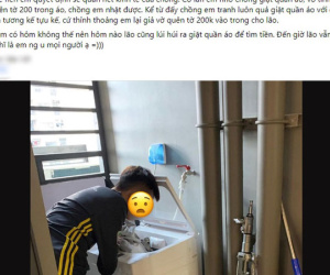 Thấy chồng lười làm việc nhà, vợ cao tay nghĩ ngay ra cách, chẳng cần mở miệng chồng vẫn tự động đi giặt quần áo