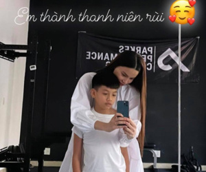 Hồ Ngọc Hà đăng ảnh bên Subeo nhưng ai cũng ngạc nhiên vì cậu nhóc đã cao gần bằng mẹ