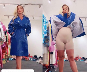 Katy Perry đăng clip tốc váy khoe vùng kín khiến người hâm mộ sốc nặng, dù mặc đồ bảo hộ vẫn gần như lộ hết