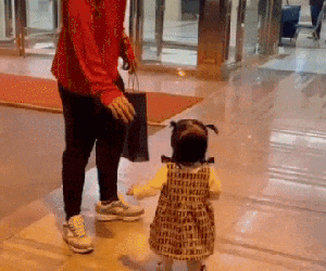 Tan chảy với khoảnh khắc con gái Bùi Tiến Dũng lon ton chạy theo, bám bố không rời khi phải xa nhau