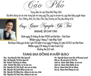 Vợ thông báo cáo phó của NS Chí Tài tại Mỹ: Thời gian tang lễ thay đổi, thi hài sẽ được hoả táng và không nhận vòng hoa viếng!