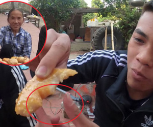 Đang ăn bánh cam giòn rụm, khách mời của bà Tân vlog bỗng kéo ra một thứ khiến dân tình hú hồn, nhìn kĩ mới biết hóa ra hiểu lầm trầm trọng