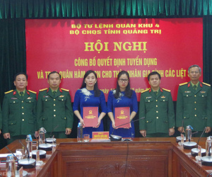 Tuyển dụng vợ liệt sĩ Đoàn 337 làm quân nhân chuyên nghiệp