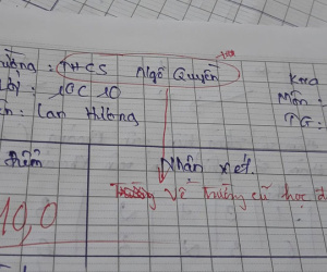 Nữ sinh làm bài kiểm tra được 10 điểm tròn nhưng mắc lỗi khiến giáo viên phê 1 câu đắng lòng, dân mạng xem xong đều đồng cảm