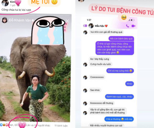 Khánh Vân cạn lời vì mẹ đăng ảnh chế con gái bị voi rượt ở Sao Nhập Ngũ, ba liền vào thả tim trong 1 nốt nhạc