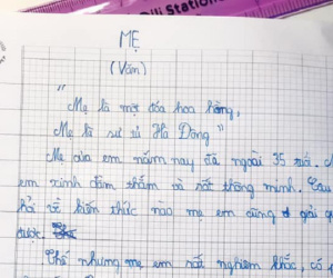 Cậu bé lớp 4 viết văn: 'Mẹ như sư tử. Sau này, em thà FA còn hơn lấy một người vợ nghiêm khắc như mẹ'