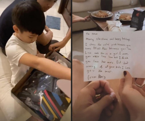 Hà Hồ khoe khoảnh khắc cô cùng ông xã Kim Lý và con trai tặng quà cho nhau, lá thư của Subeo viết cho mẹ và bố dượng gây xúc động