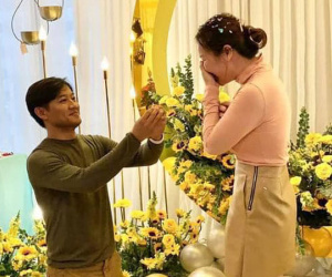 Quý Bình lần đầu hé lộ khoảnh khắc cầu hôn bà xã doanh nhân cách đây 1 năm