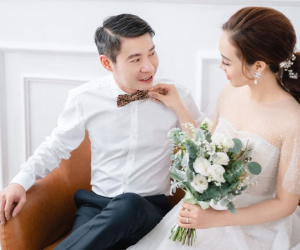 Hé lộ bộ ảnh cưới của NSND Công Lý và bà xã xinh đẹp kém 15 tuổi