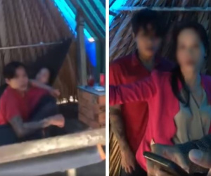 Bắt quả tang vợ đi cặp bồ trong chòi lá, chồng xông vào giáng cú tát rồi tuyên bố với gã nhân tình: 'Mày đem về rồi nó sẽ cắm 100 cái sừng trên đầu mày'